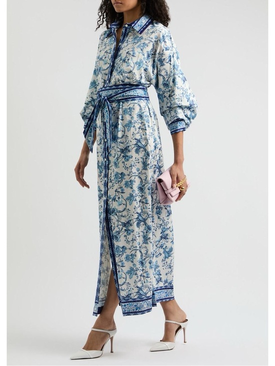 Alice + Olivia Dresses & Skirts - NWT Alice + Olivia Blue and White Floral Maxi Dress Size XS